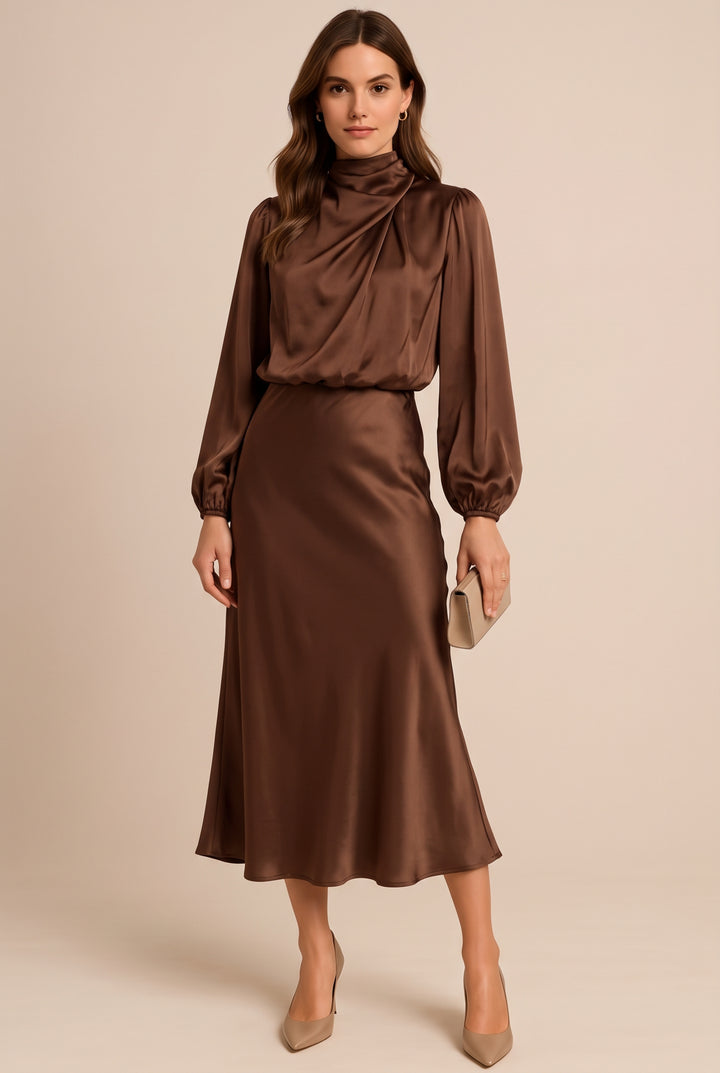 Winona | High-Waist Elegant Midi Dress