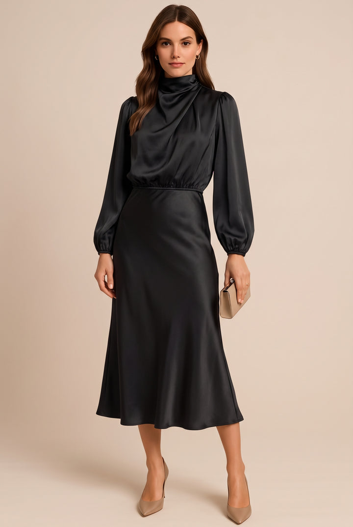 Winona | High-Waist Elegant Midi Dress