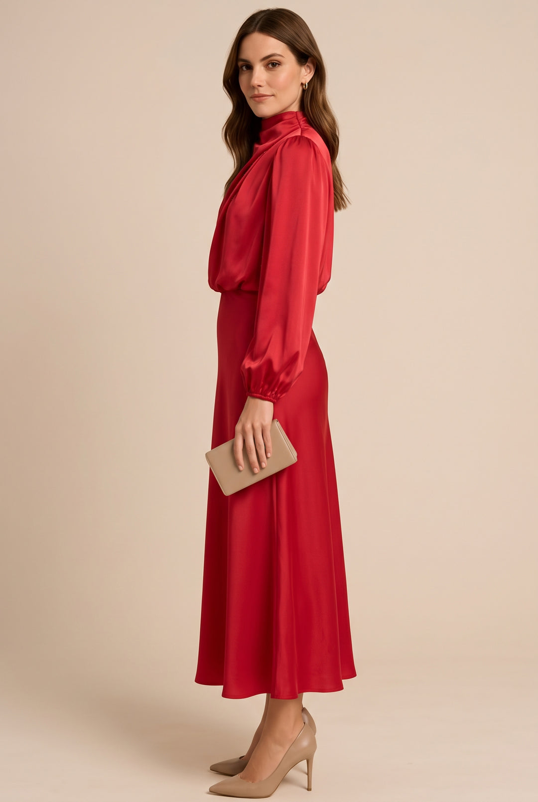 Winona | High-Waist Elegant Midi Dress