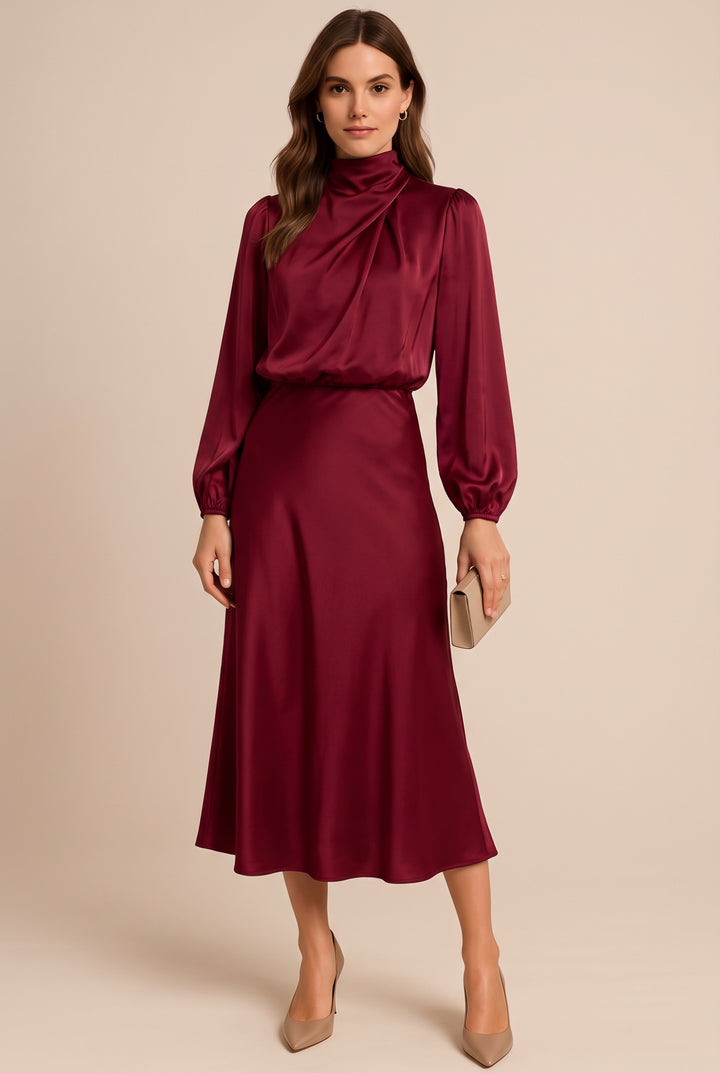 Winona | High-Waist Elegant Midi Dress