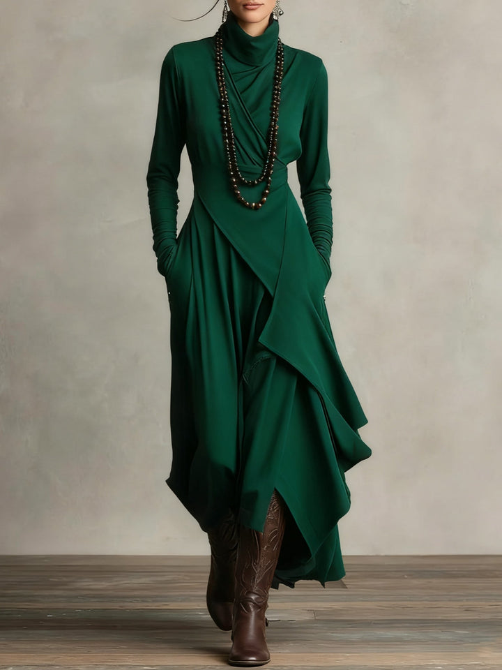 Sierra | Elegant High Neck Maxi Dress