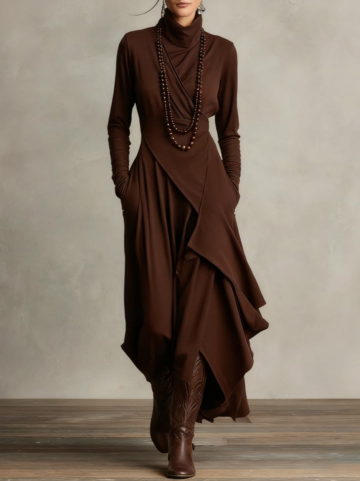 Sierra | Elegant High Neck Maxi Dress