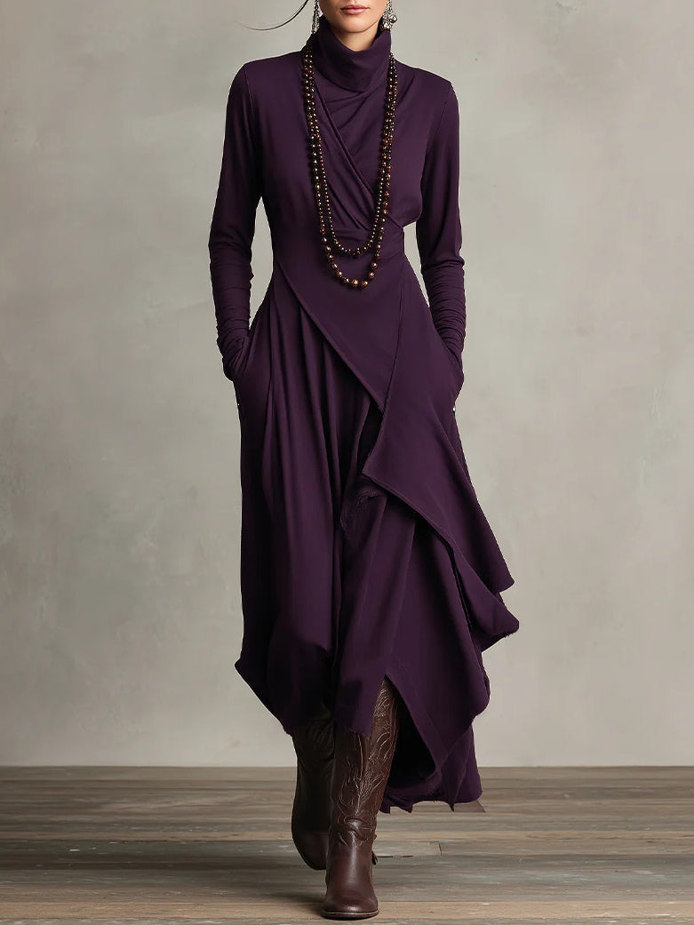 Sierra | Elegant High Neck Maxi Dress