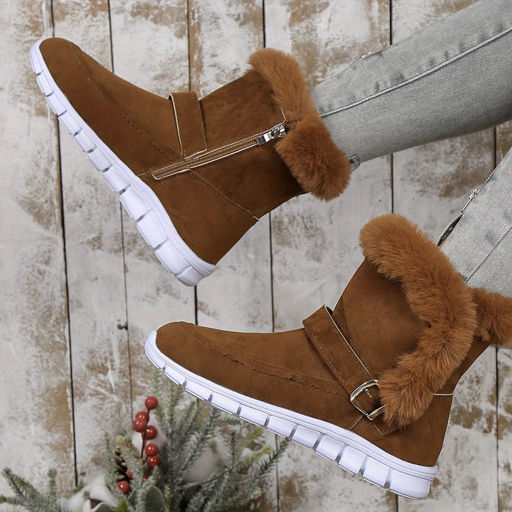 Nora | Cozy Plush-Trimmed Winter Boots