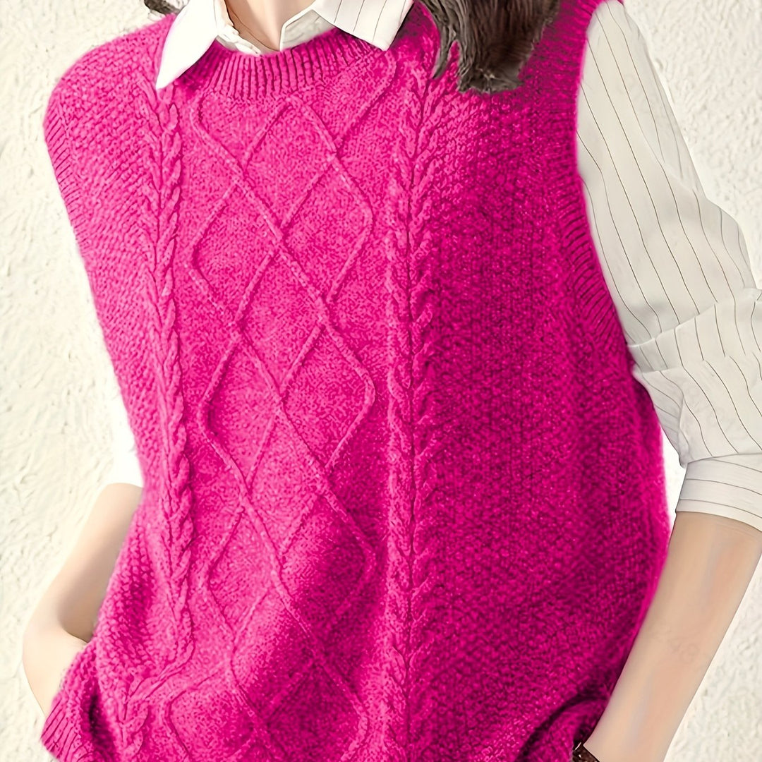 Brooke | Cable-Knit Jumper Vest