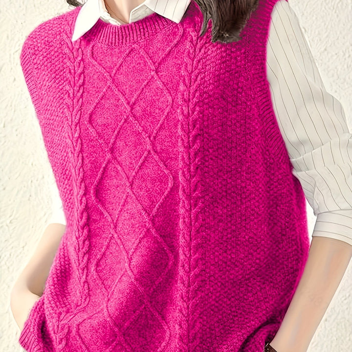 Brooke | Cable-Knit Jumper Vest