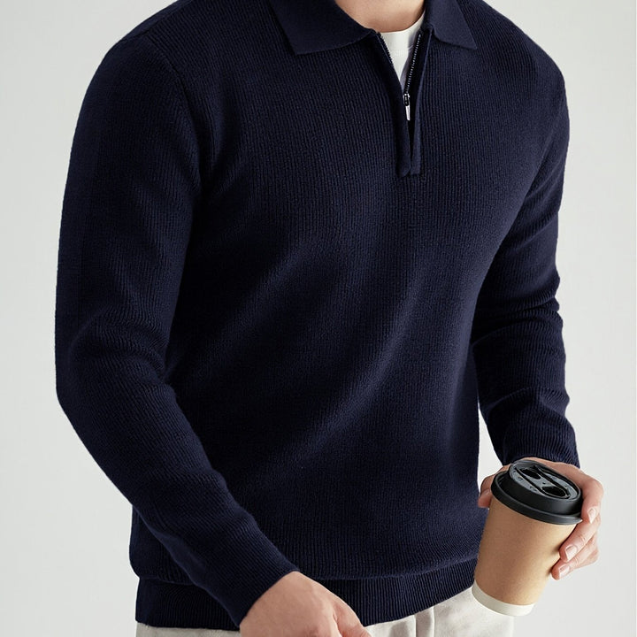 Donovan | Refined Quarter-Zip Polo Jumper