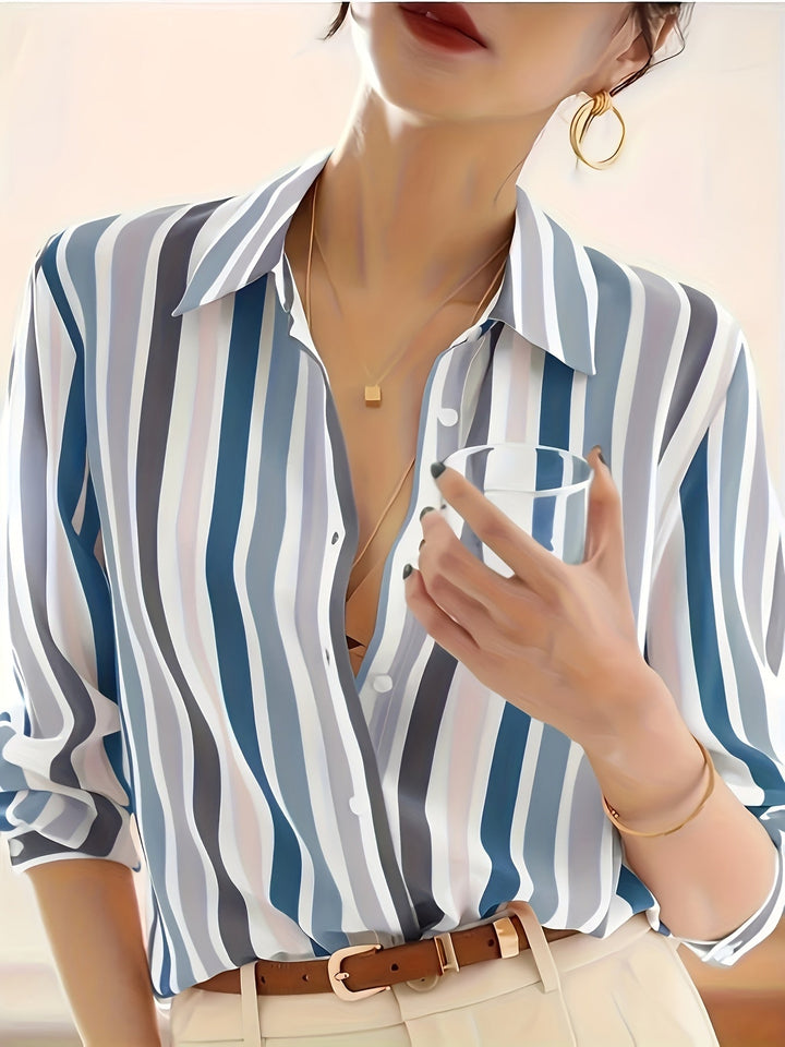 Marcella | Refined Striped Button-Up Shirt