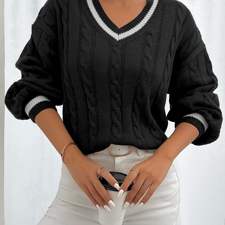 Camryn | Cable-Knit V-Neck Jumper
