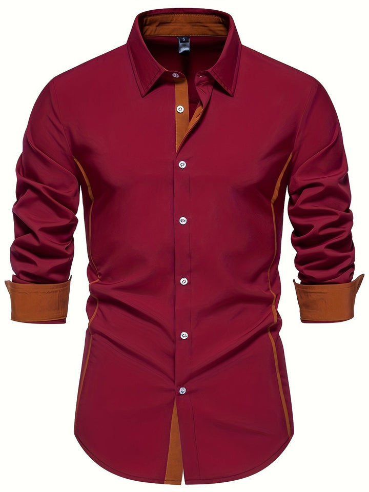 Anthony | Contrast Trim Button-Up Shirt
