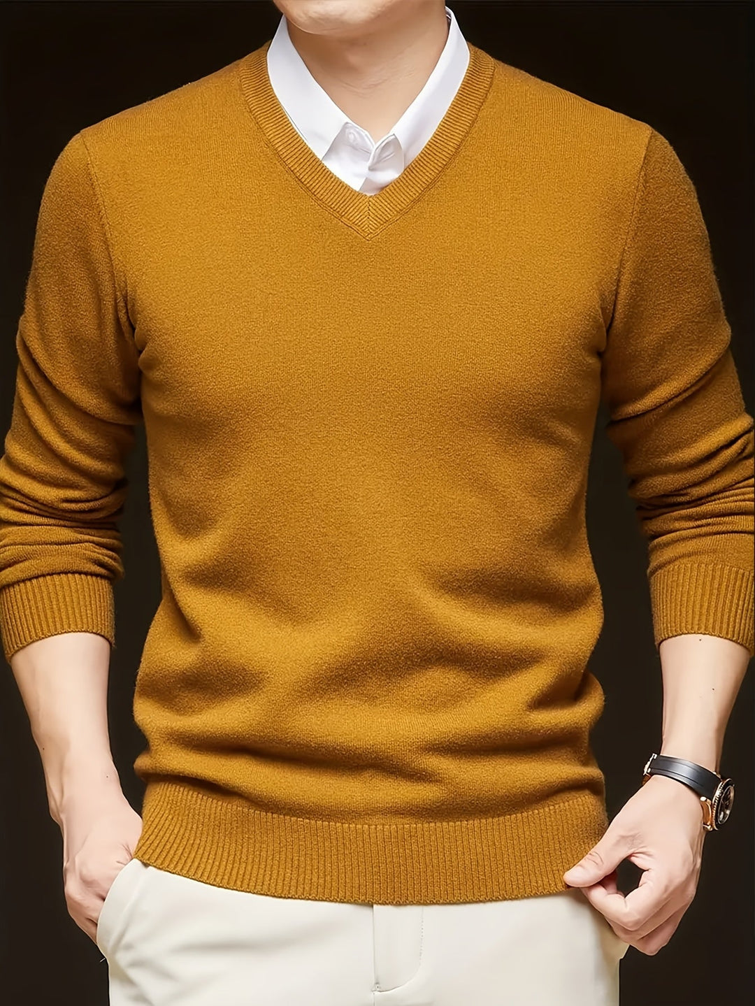Hugh | Refined V-Neck Jumper