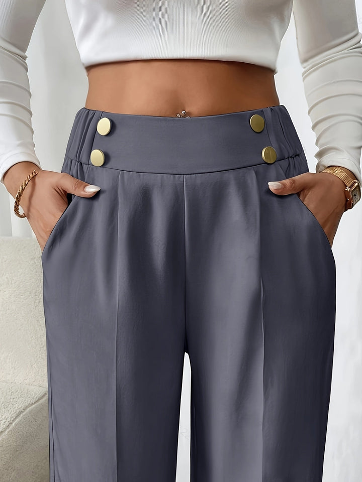 Lydia | Tailored High-Waist Wide-Leg Trousers