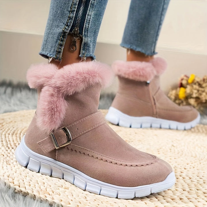 Nora | Cozy Plush-Trimmed Winter Boots