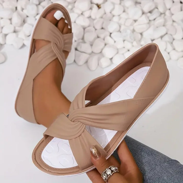 Elena | Cushioned Cross-Strap Sandals