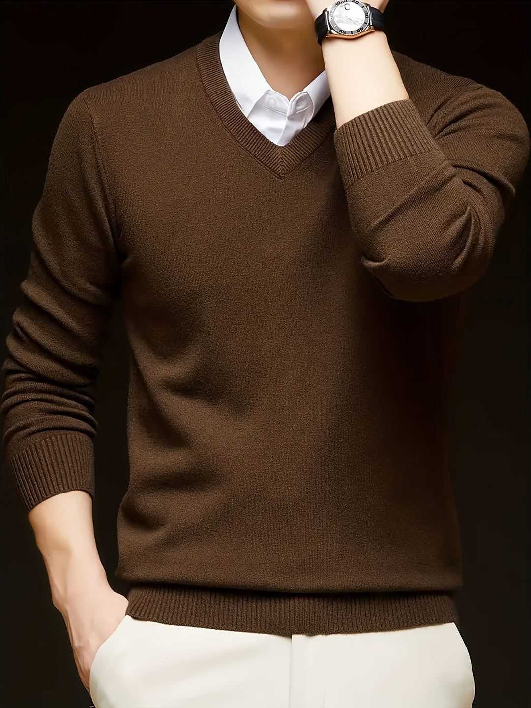 Hugh | Refined V-Neck Jumper