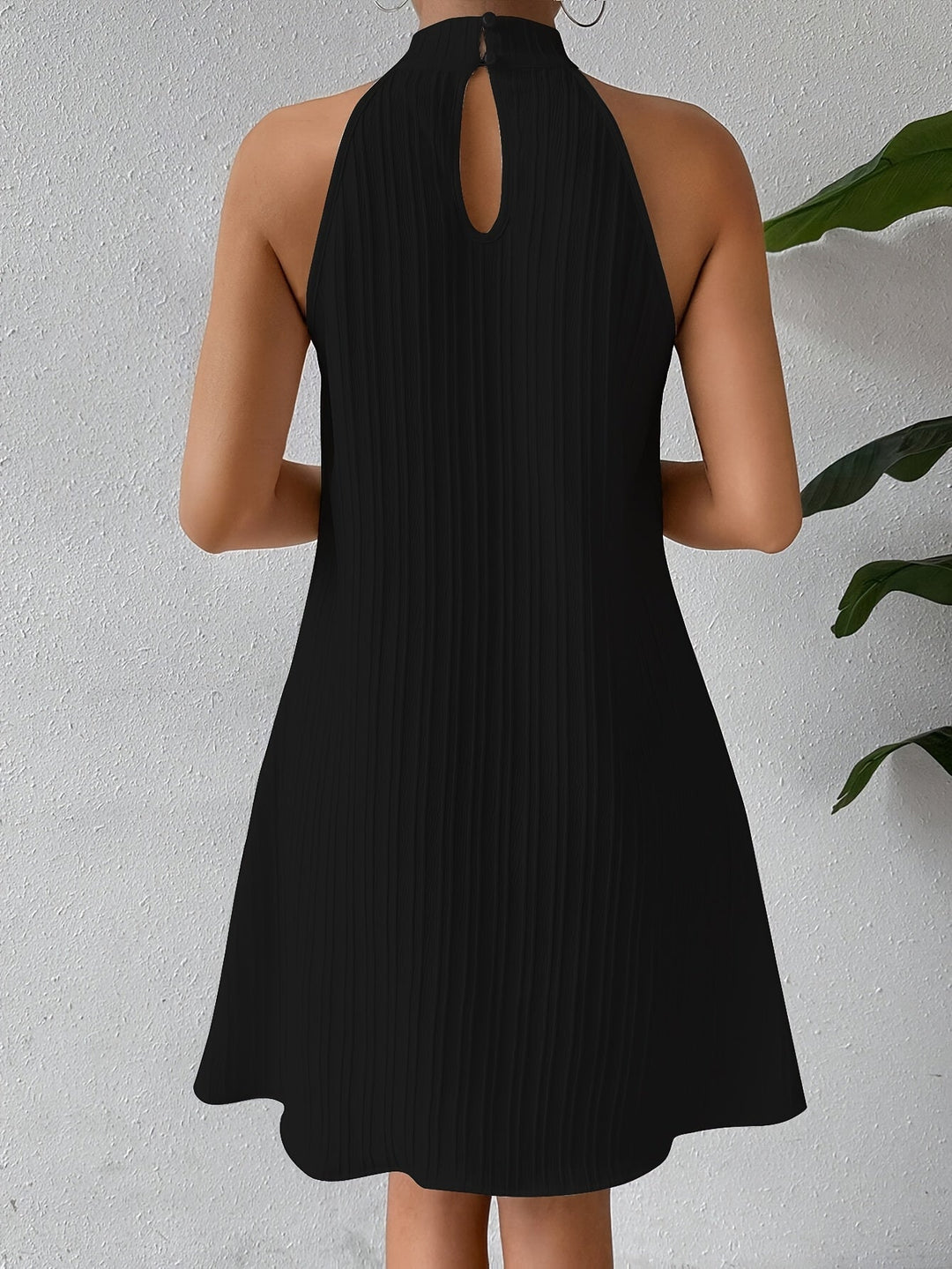 Talia | Textured Halter Mini Dress