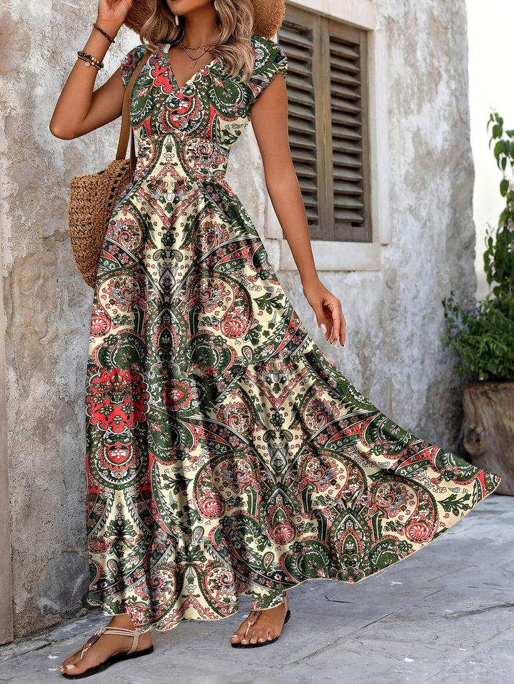 Roberta | Bohemian Paisley Maxi Dress