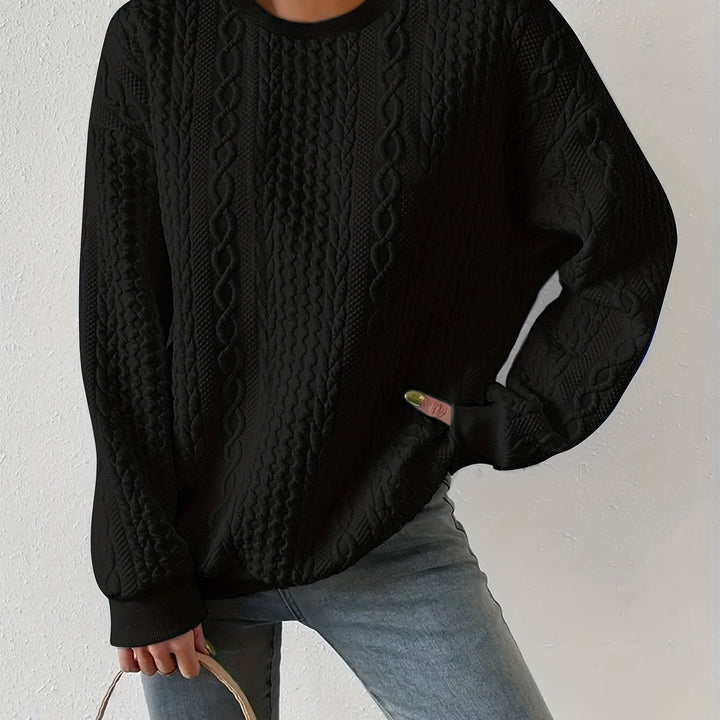 Joyce | Textured Cable-Knit Sweatshirt