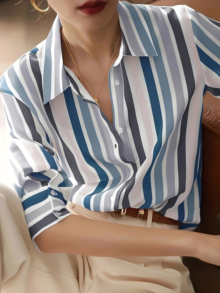Marcella | Refined Striped Button-Up Shirt