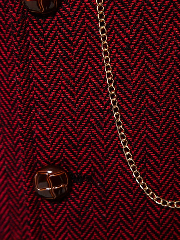 Edmund | Herringbone Single-Breasted Vest