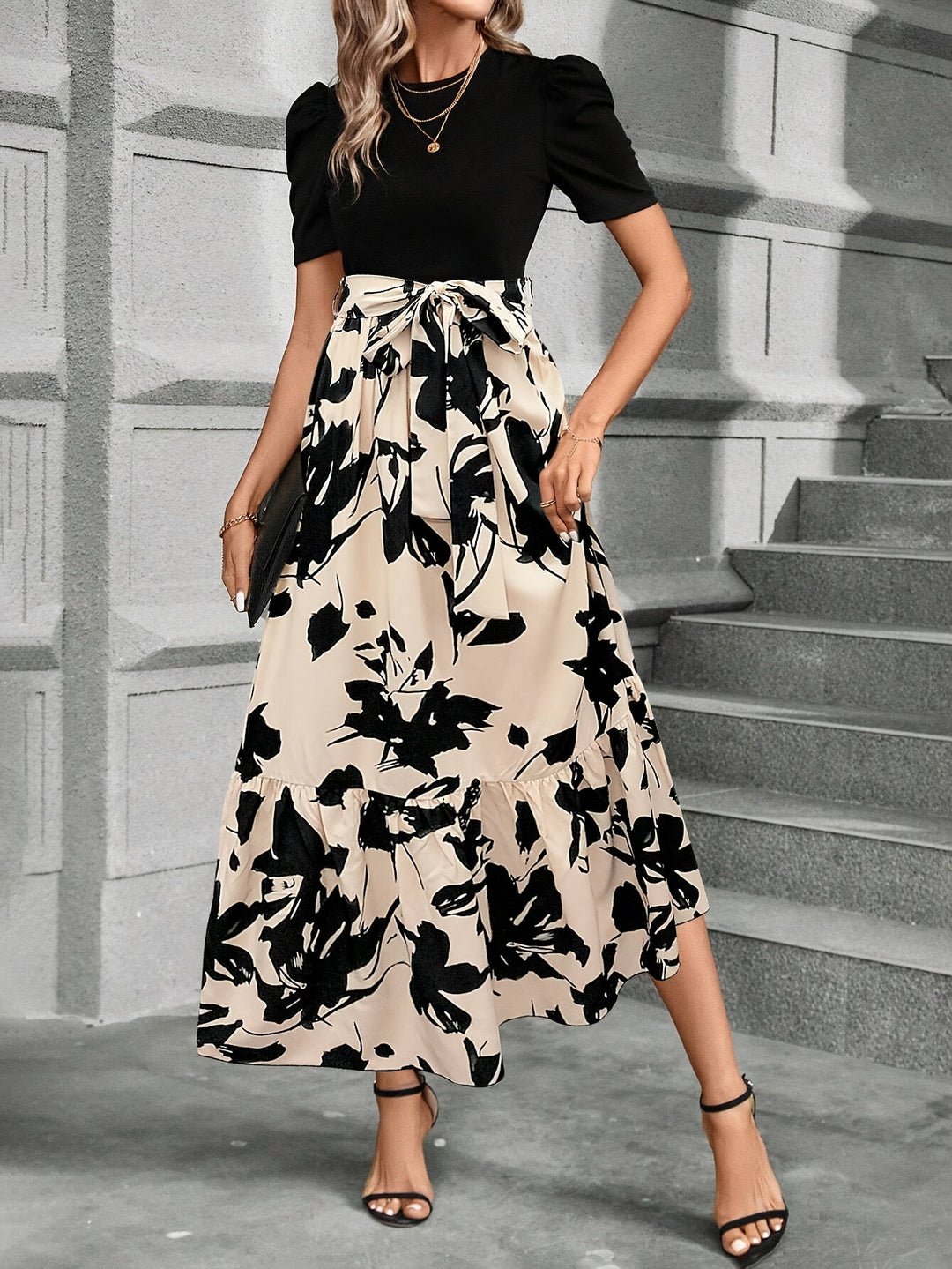 Helena | Printed Tiered Maxi Dress