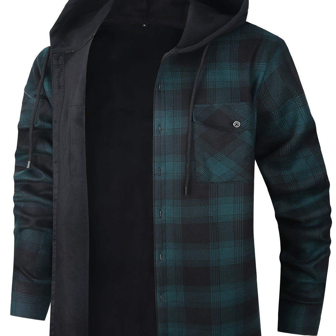 Desmond | Hooded Check Shirt Jacket
