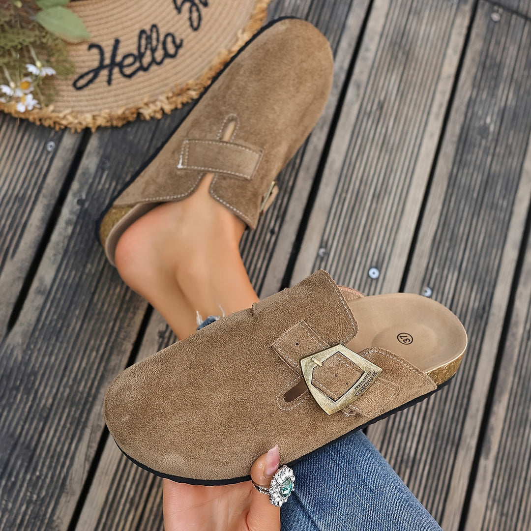 Winona | Buckle-Detail Slip-On Mules