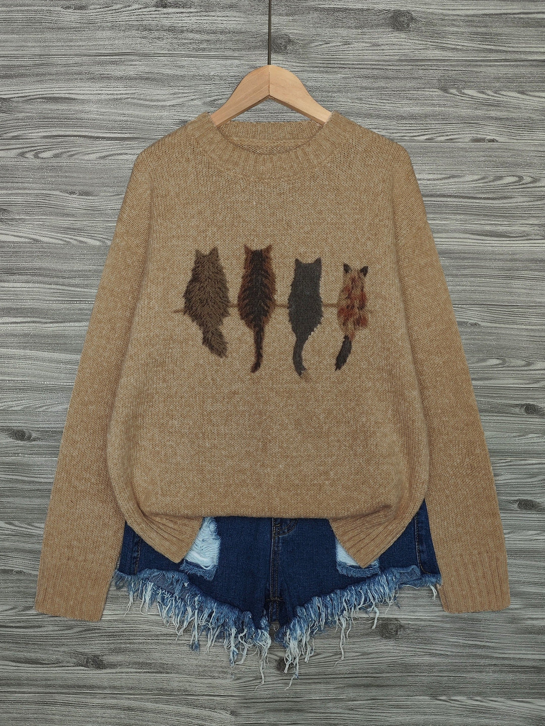 Tamara | Cozy Cat-Print Jumper