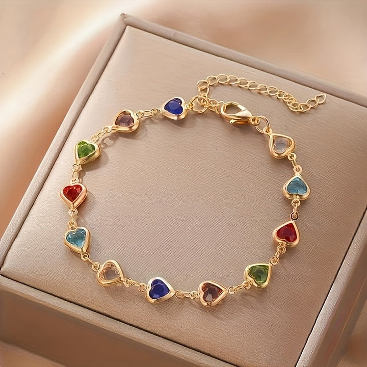 Gail | Stylish Multicolour Heart Shape Bracelet