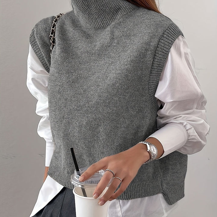Farrah | High-Neck Jumper Vest