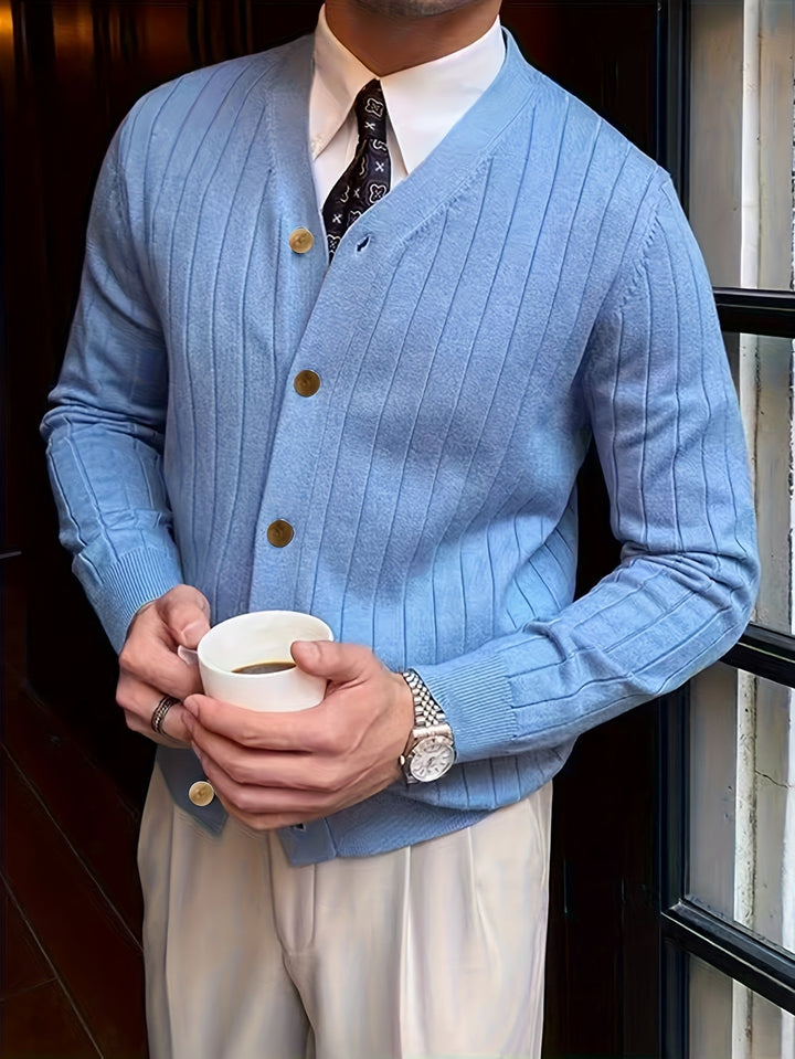 Arthur | Ribbed Button-Up Cardigan