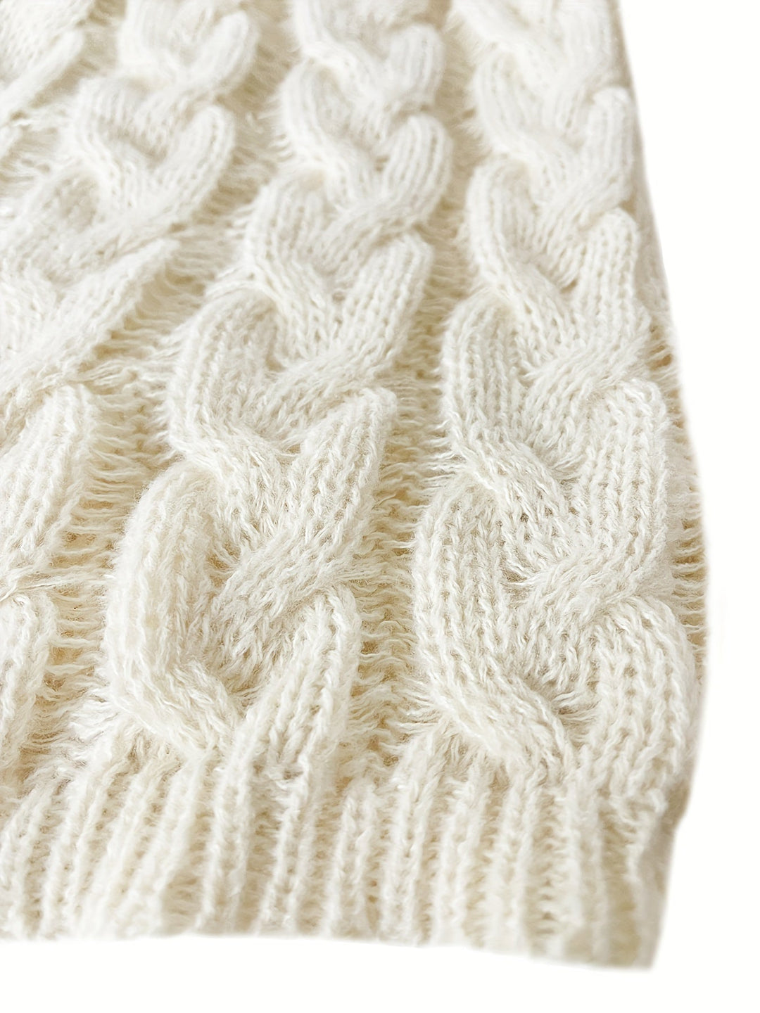 Florence | Relaxed Cable-Knit V-Neck Jumper