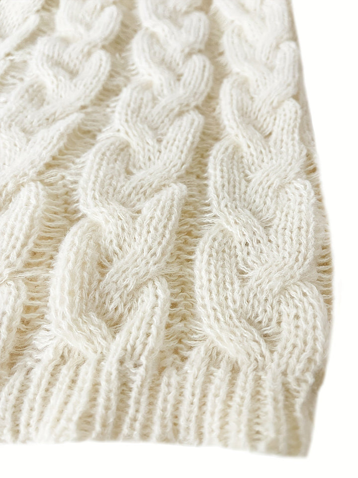 Florence | Relaxed Cable-Knit V-Neck Jumper