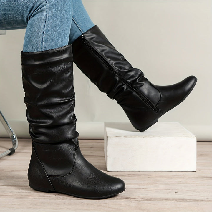 Maureen | Slouched Mid-Calf Boots