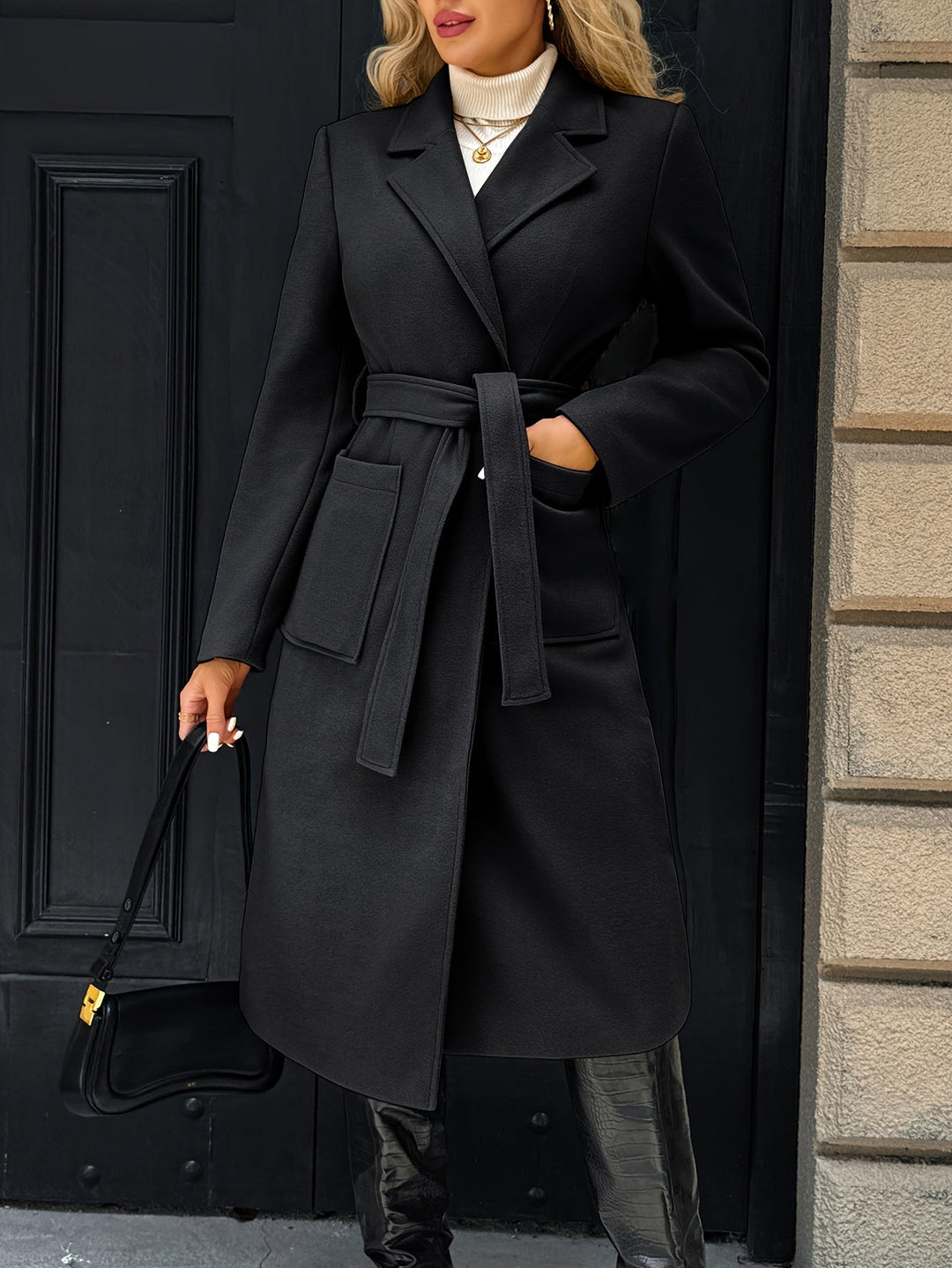 Evangeline | Tailored Belted Long Coat