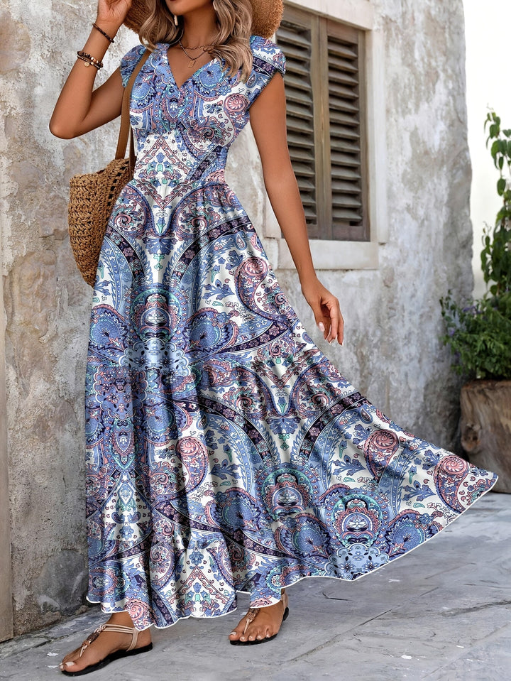 Roberta | Bohemian Paisley Maxi Dress