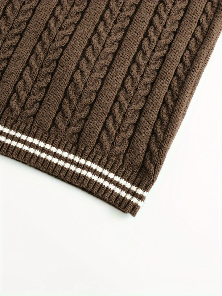 Gideon | Cable-Knit V-Neck Jumper Vest