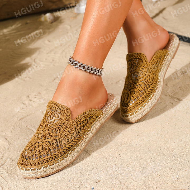 Bonnie | Woven Slip-On Mules