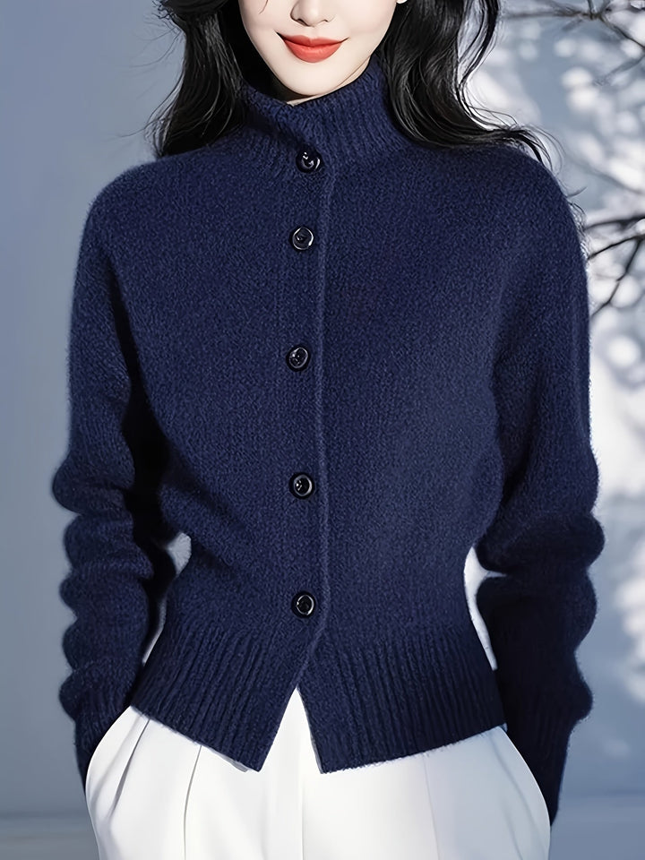 Margot | High-Neck Button Cardigan