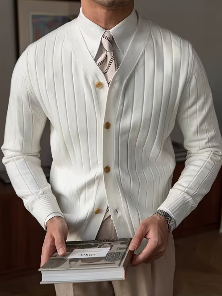 Arthur | Ribbed Button-Up Cardigan
