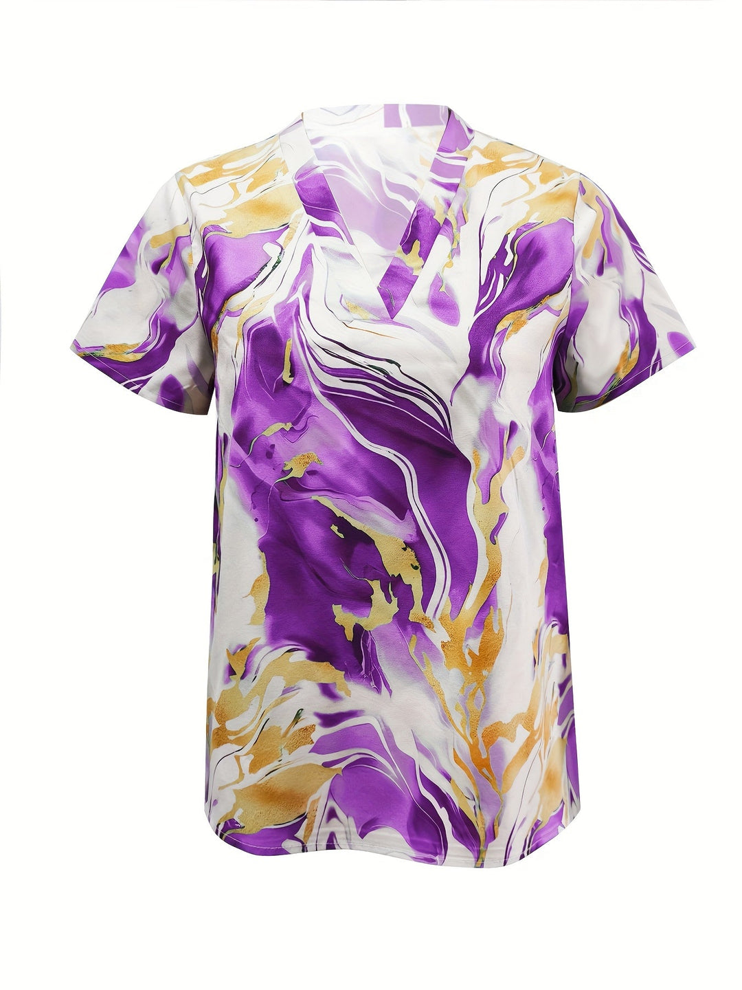 Joanna | Artful Swirl-Print Blouse