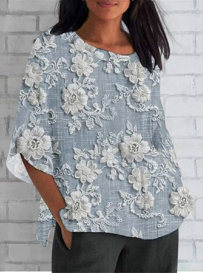Miriam | Vintage Floral Relaxed Blouse
