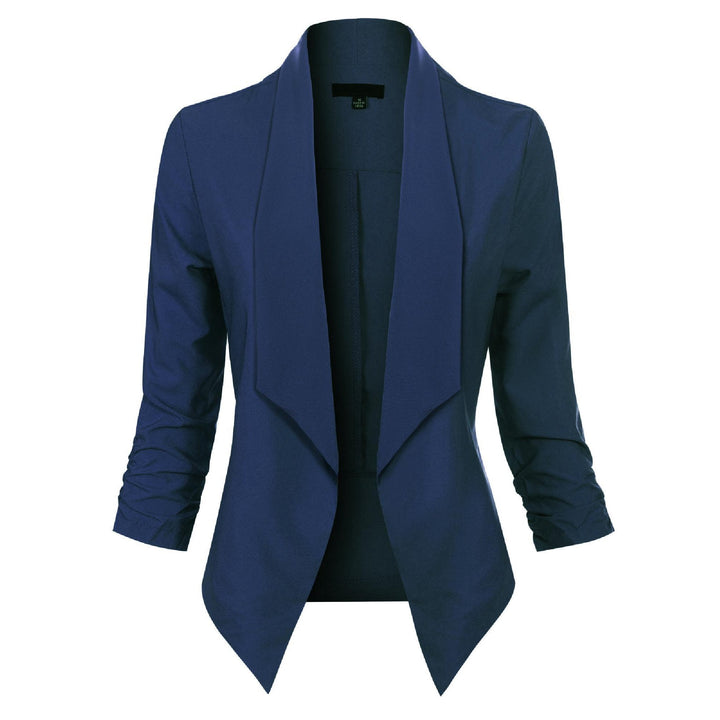 Penelope | Open-Front Draped Blazer