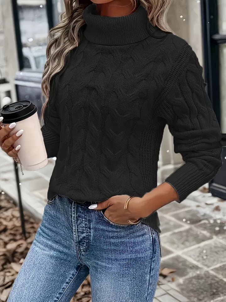 Celeste | Cozy Cable-Knit Turtleneck Jumper