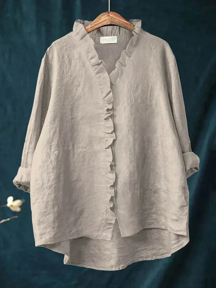 Eliza | Casual Ruffle V-Neck Blouse