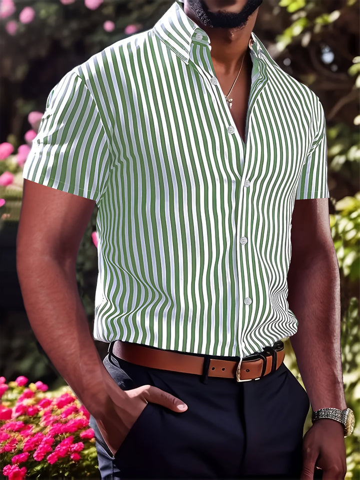 Grant | Refined Striped Short Sleeve Shirt