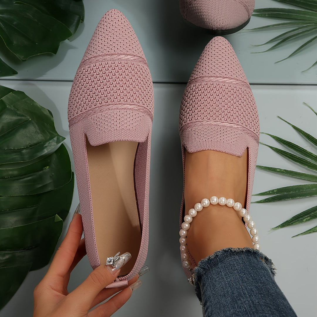 Lucia | Pointed Knit Flats
