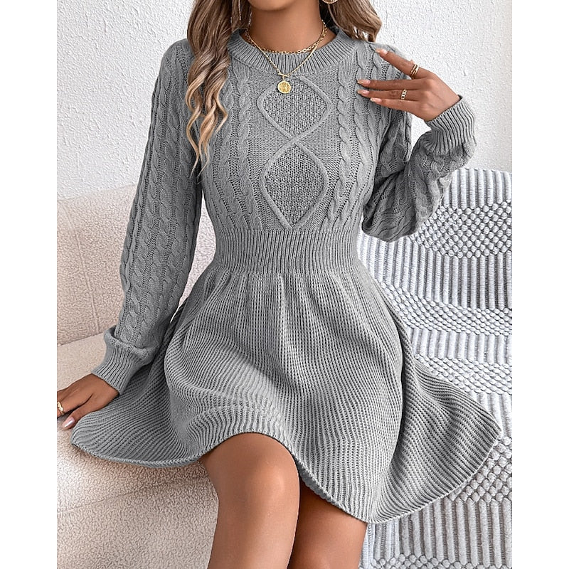 Whitney | Cable-Knit Jumper Dress