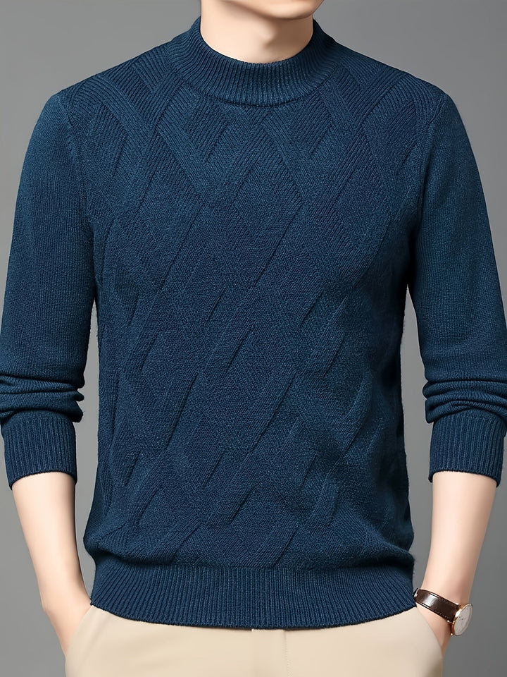 Ellis | Textured Mock-Neck Jumper
