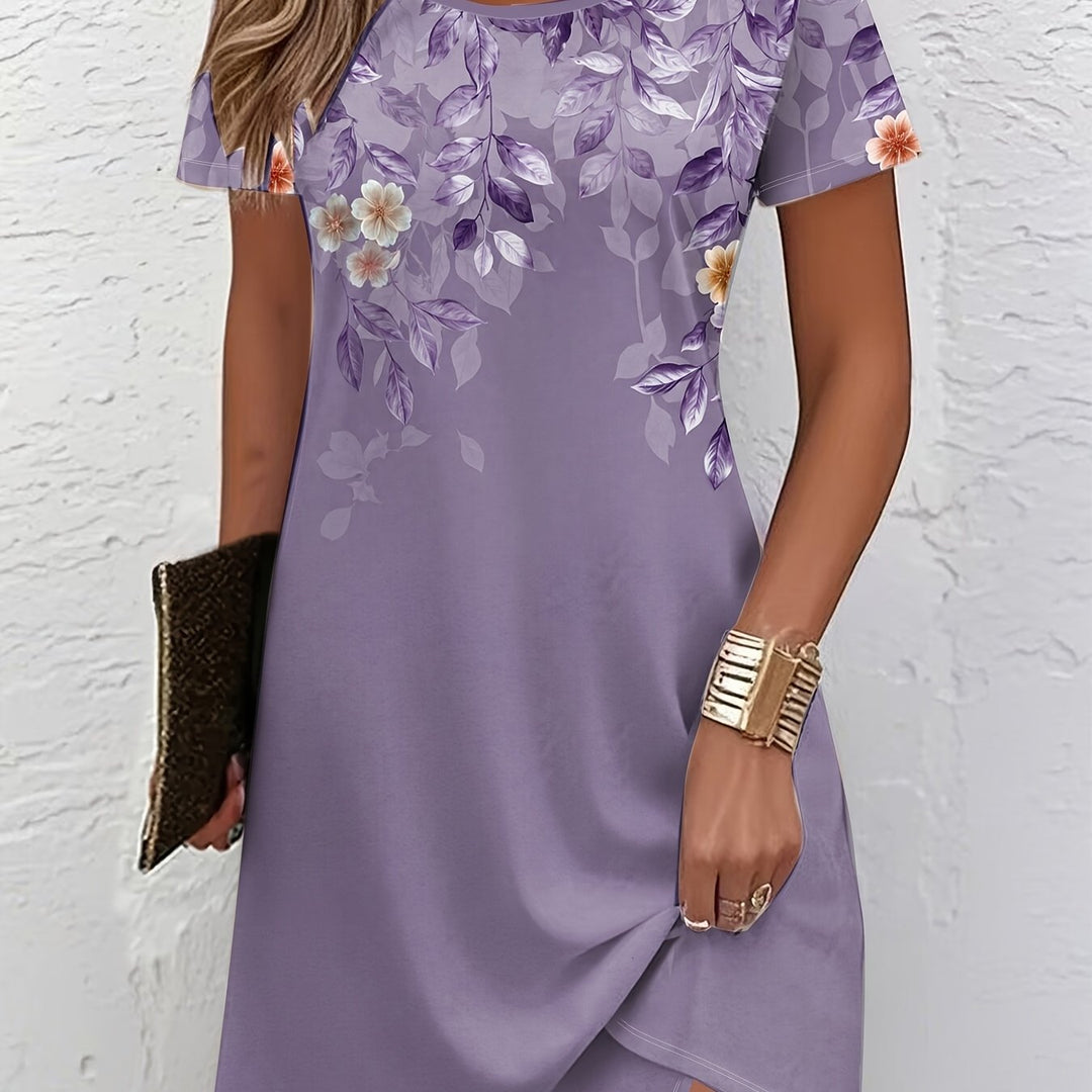 Marjorie | Graceful Floral A-Line Dress